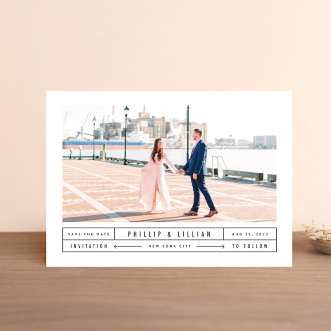 "Between the Lines" - Save the Dates in Blazer by Fine and Dandy Paperie - Front