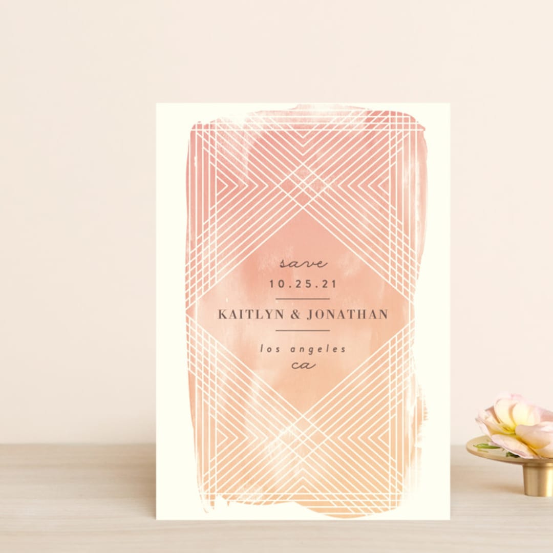 "Masked Wash" - Save the Dates in Passion Fruit by Rebecca Bowen - Front