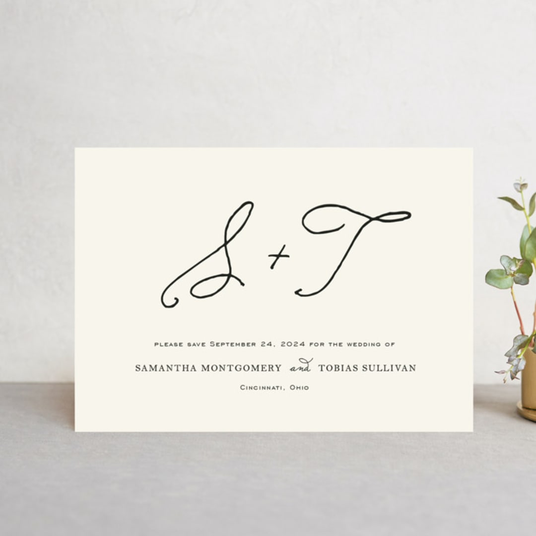 "Estate" - Save the Dates in Ivory by Kim Dietrich Elam - Front