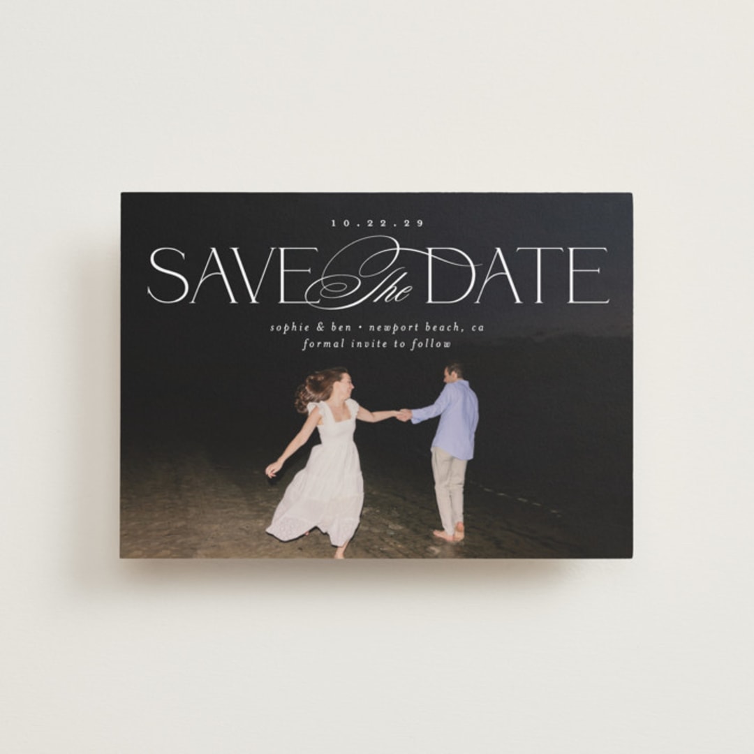 "Novella" - Save the Dates in Pearl by Brooke Chandler - Front