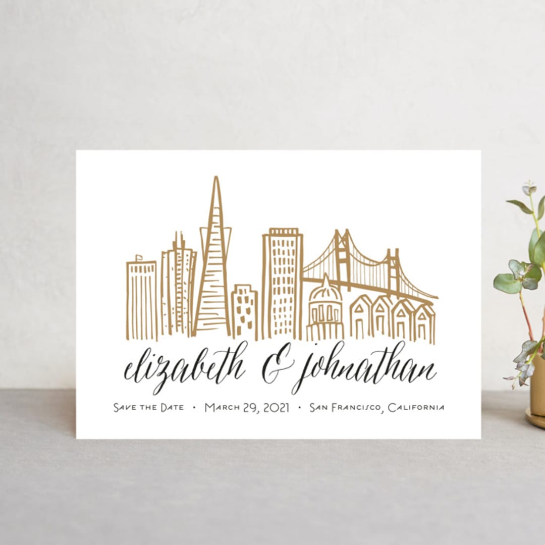 "Skyline - San Francisco" - Save the Dates in Gold Coast by Abby Munn - Front
