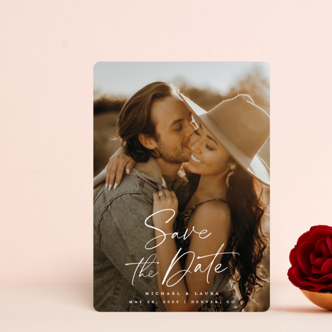 "lovingly" - Save the Dates in Cloud by Carolyn Nicks - Front