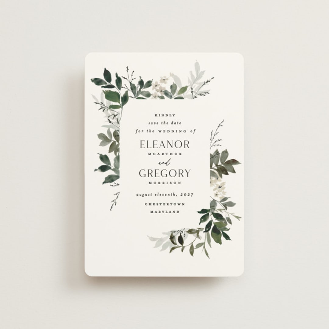 "Grove" - Save the Dates in Meadow by Everett Paper Goods - Front