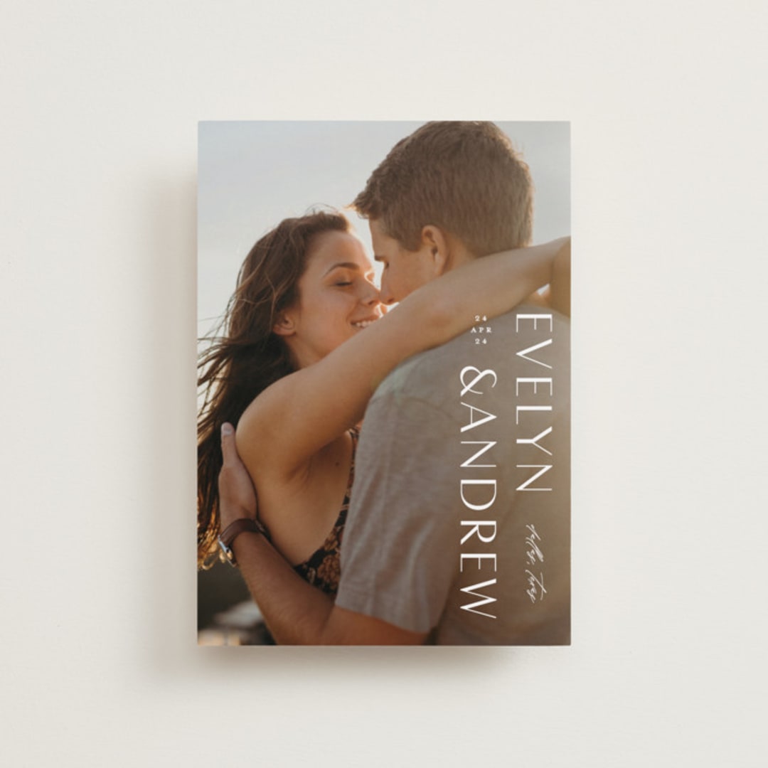 "Sideline" - Save the Dates in Pure by Lauren Chism - Front