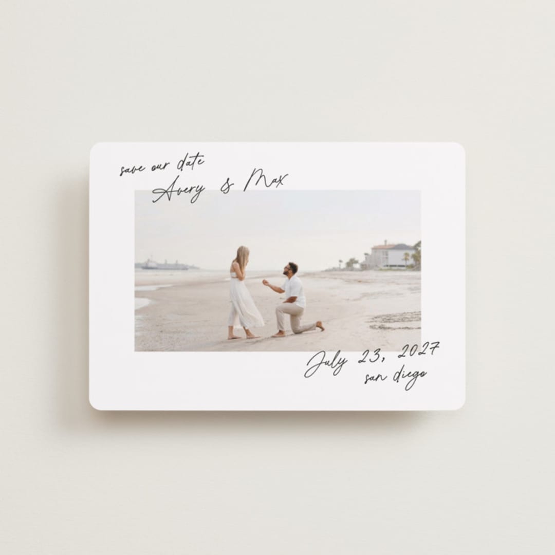 "Joyful Jot" - Save the Dates in Pearl by Lindsay Megahed - Front