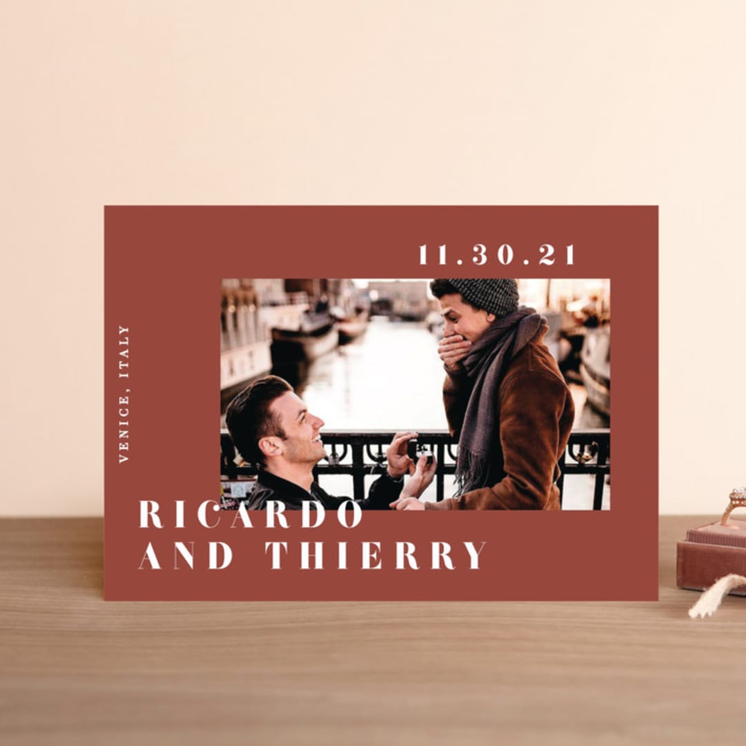 "Our Names" - Save the Dates in Rust by Kanika Mathur - Front