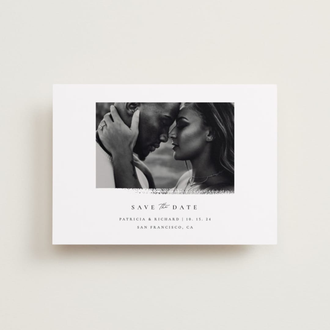 "minimalistic paint stroke" - Save the Dates in Porcelain by Sumak Studio - Front