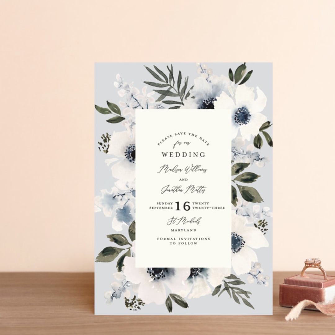 "Nantucket Romance" - Save the Dates in Marine by Chris Griffith - Front
