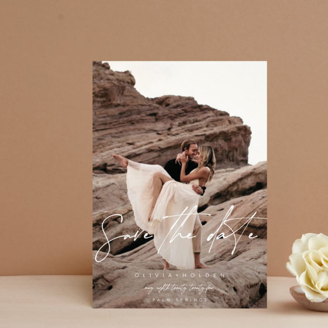 "Celebrate" - Save the Dates in Powder by Brittany Braithwaite - Front