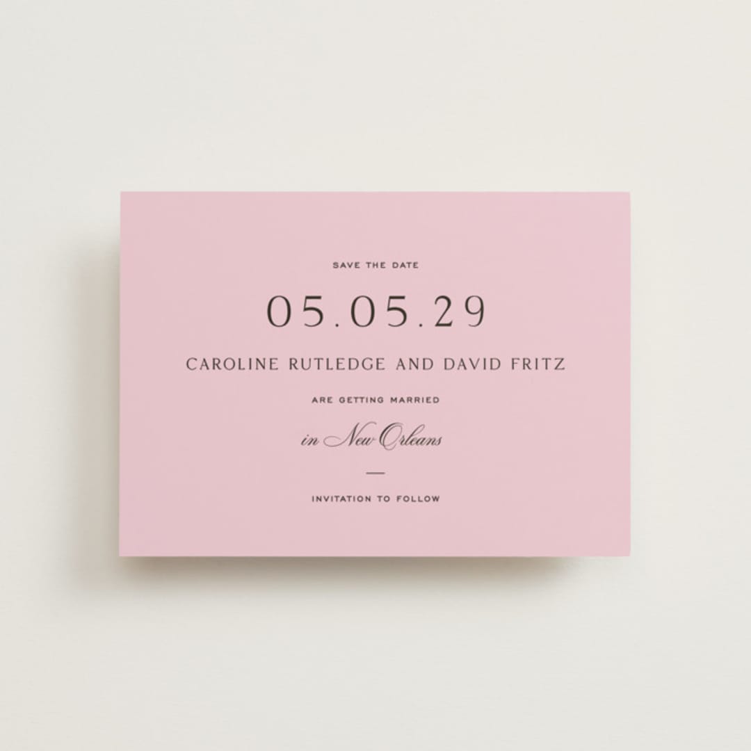 "Nola" - Save the Dates in Peony by Megan Davis - Front