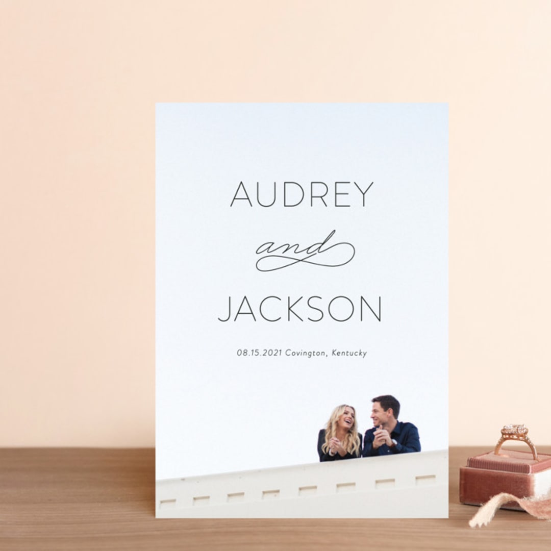 "Forever And" - Save the Dates in Black Tie by Kim Dietrich Elam - Front