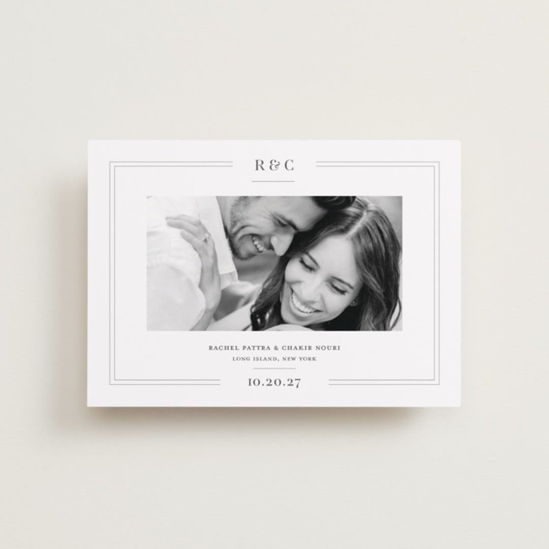 "Alcott" - Save the Dates in Mocha by Meagan Christensen - Front