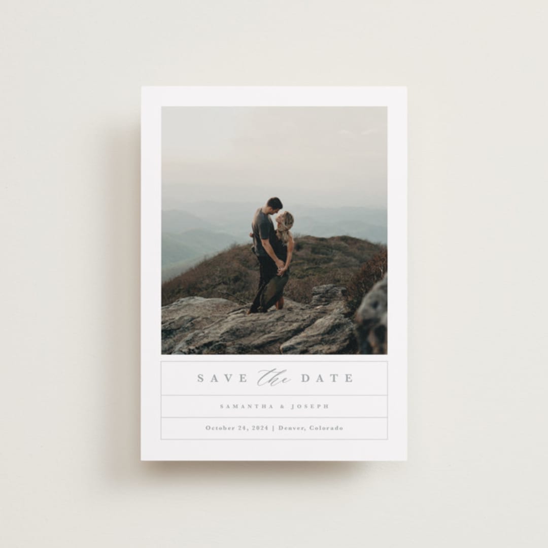 "simple grid" - Save the Dates in Fog by Kristen Smith - Front