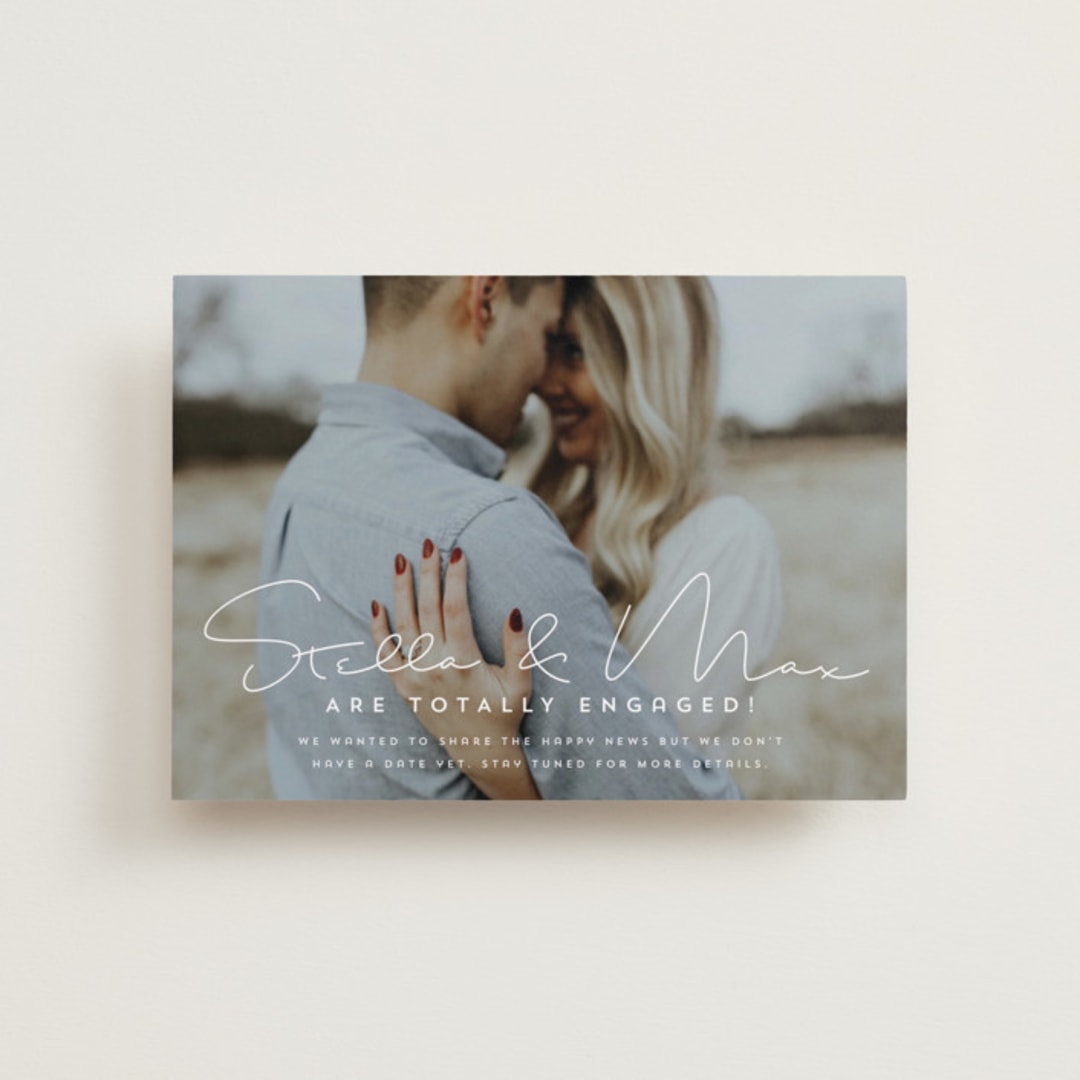 "totally in love" - Save the Dates in Cotton by Lori James - Front