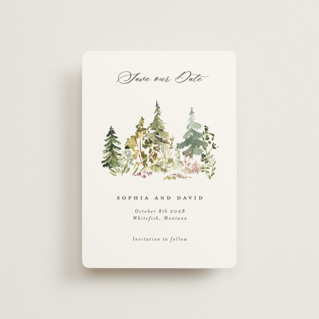 "Great Outdoors" - Save the Dates in Forest by Petra Kern - Front