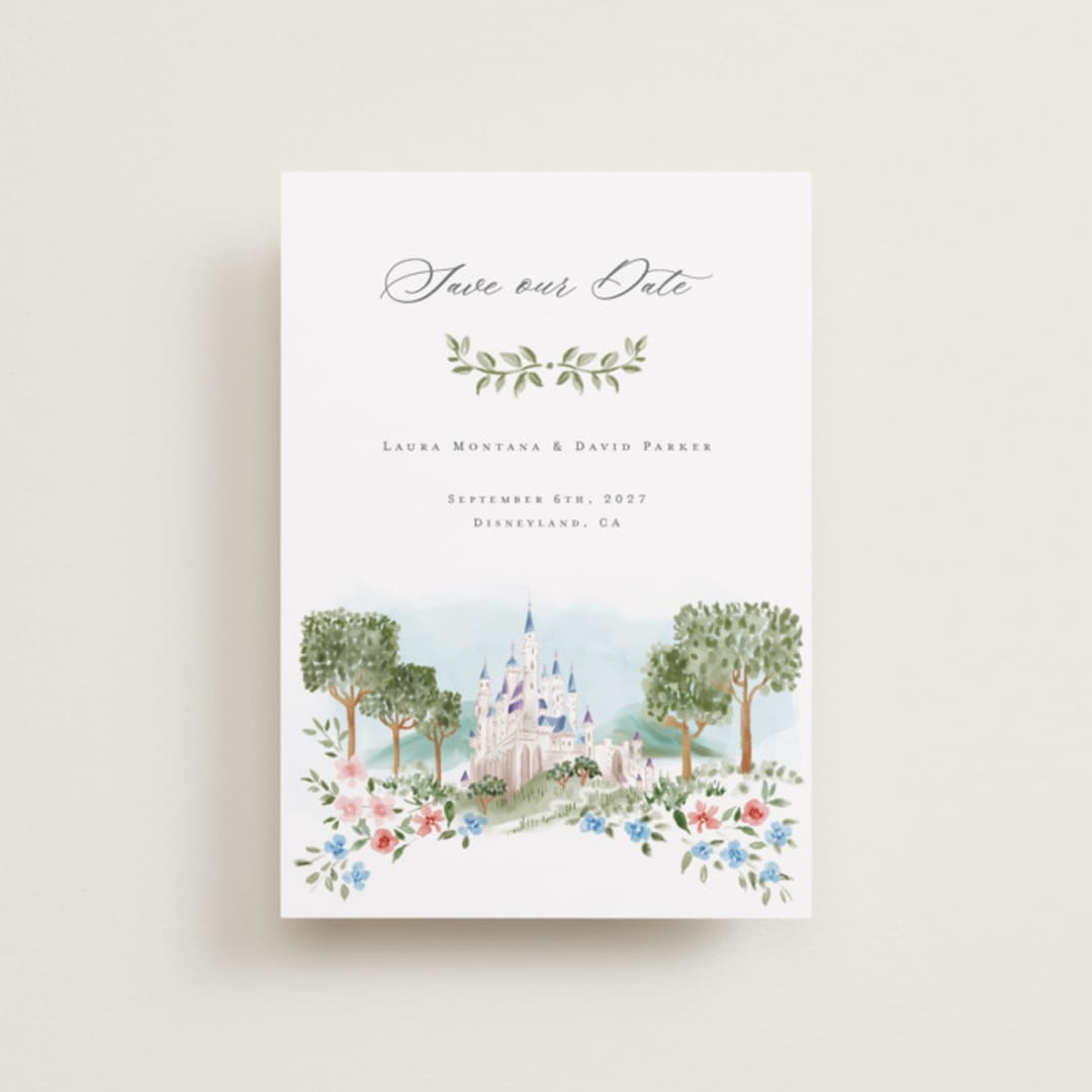 "Disney's Once Upon In a Dream" - Save the Dates in Spring by Petra Kern - Front