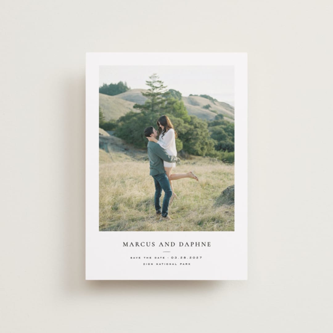 "Daisies" - Save the Dates in Ink by Wildfield Paper Co - Front