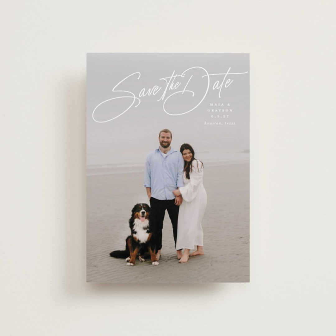 "Sweetest Love" - Save the Dates in Snow by Lauren Chism - Front