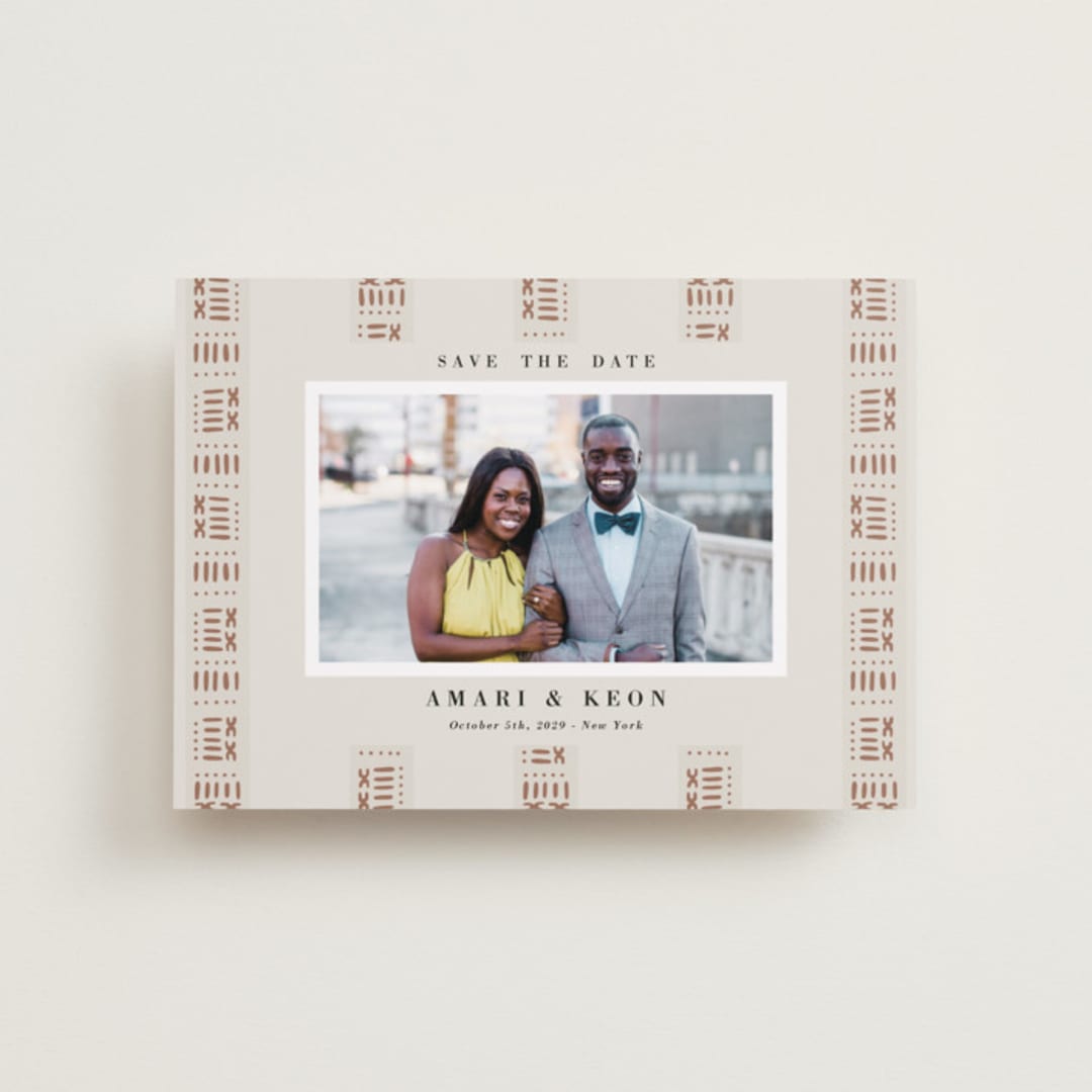 "Amari" - Save the Dates in Ivory by Oma N. Ramkhelawan - Front