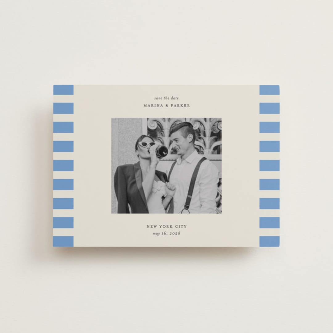 "Modern Border" - Save the Dates in Sky by Jackie Crawford - Front