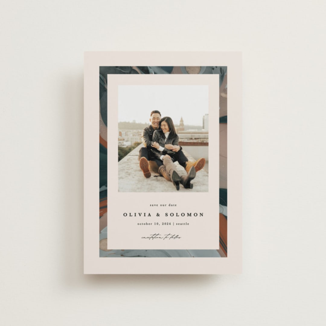"Love Story" - Save the Dates in Mocha by Kate Ahn - Front