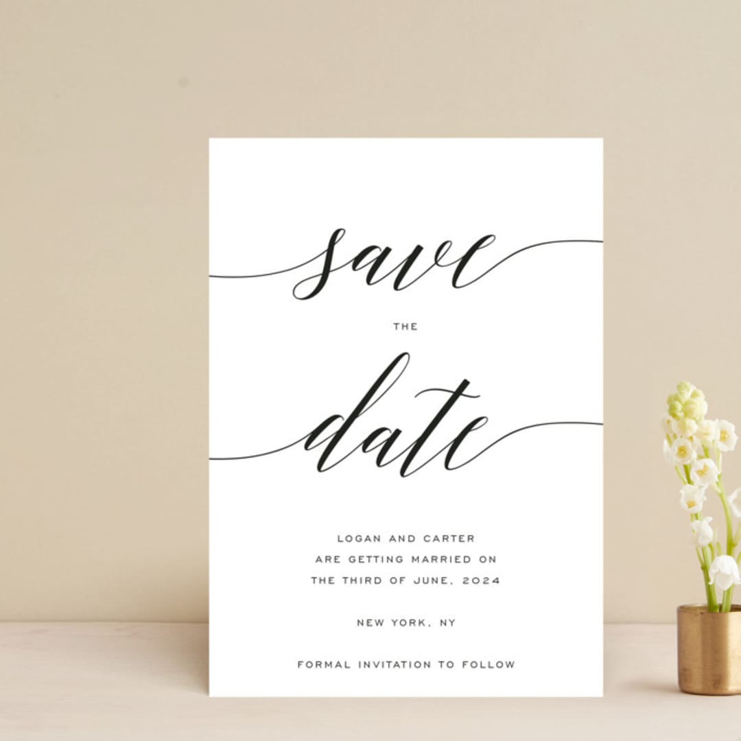 "Someone Like You" - Save the Dates in Pearl by Design Lotus - Front