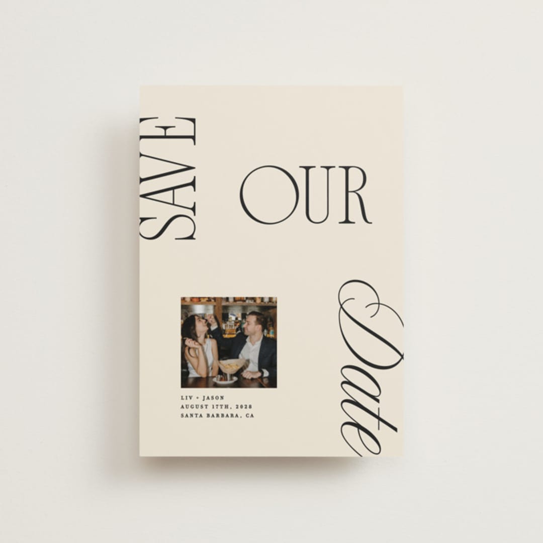 "True Romance" - Save the Dates in Buttercream by Olivia Goree - Front