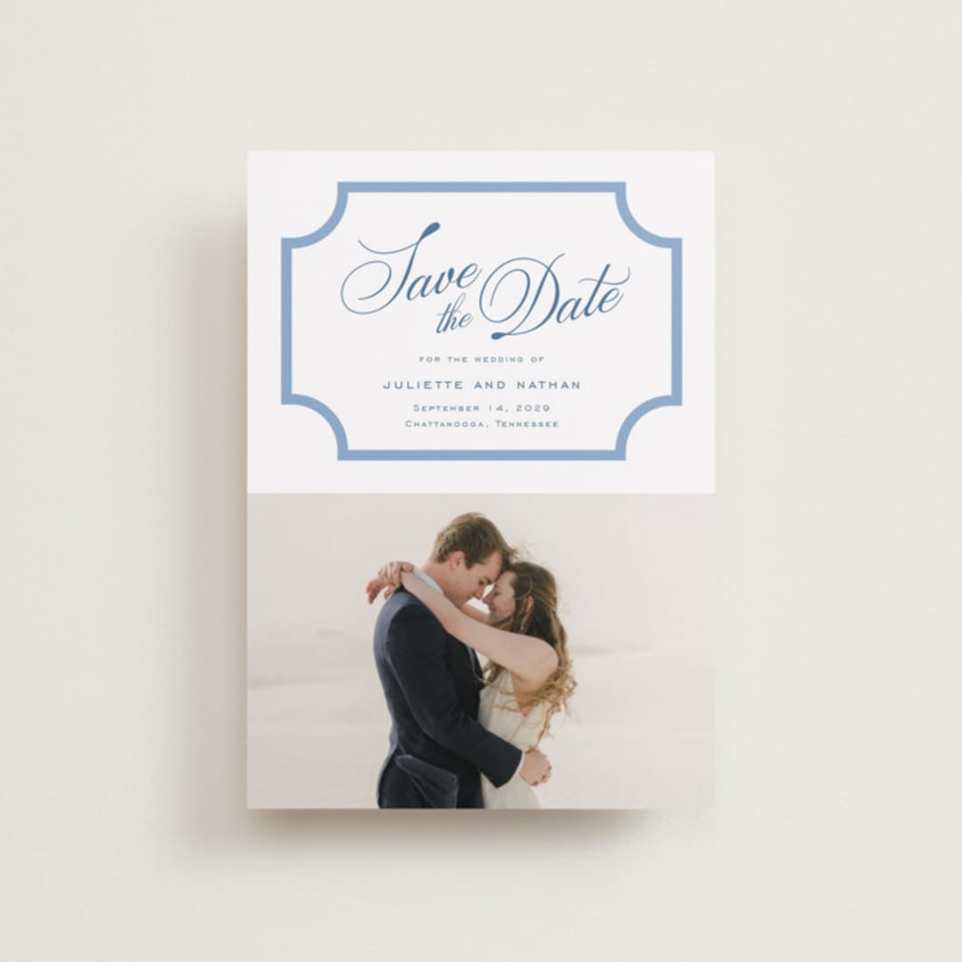 "Marenza" - Save the Dates in Bluebell by Jessica Williams - Front