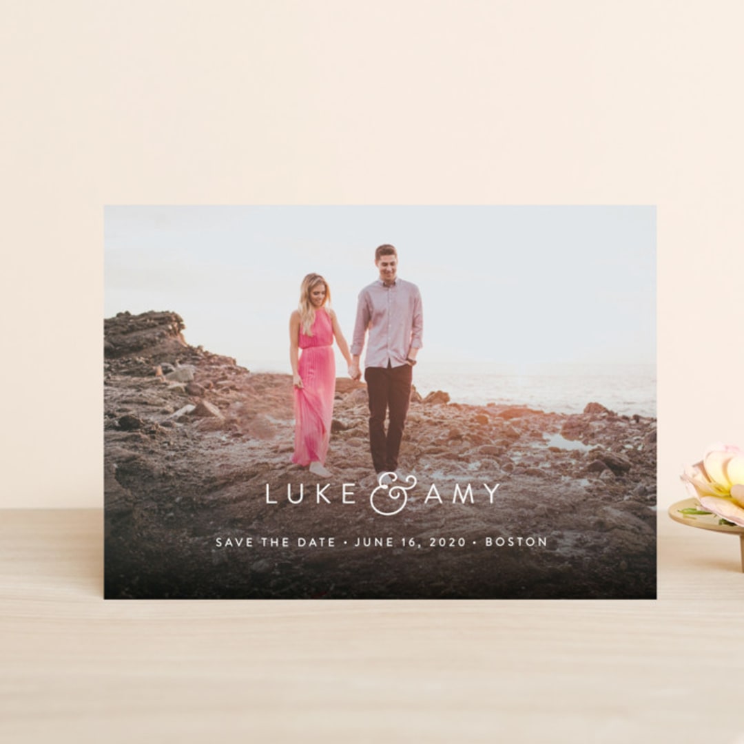 "Genteel" - Save the Dates in Mist by Sarah Curry - Front