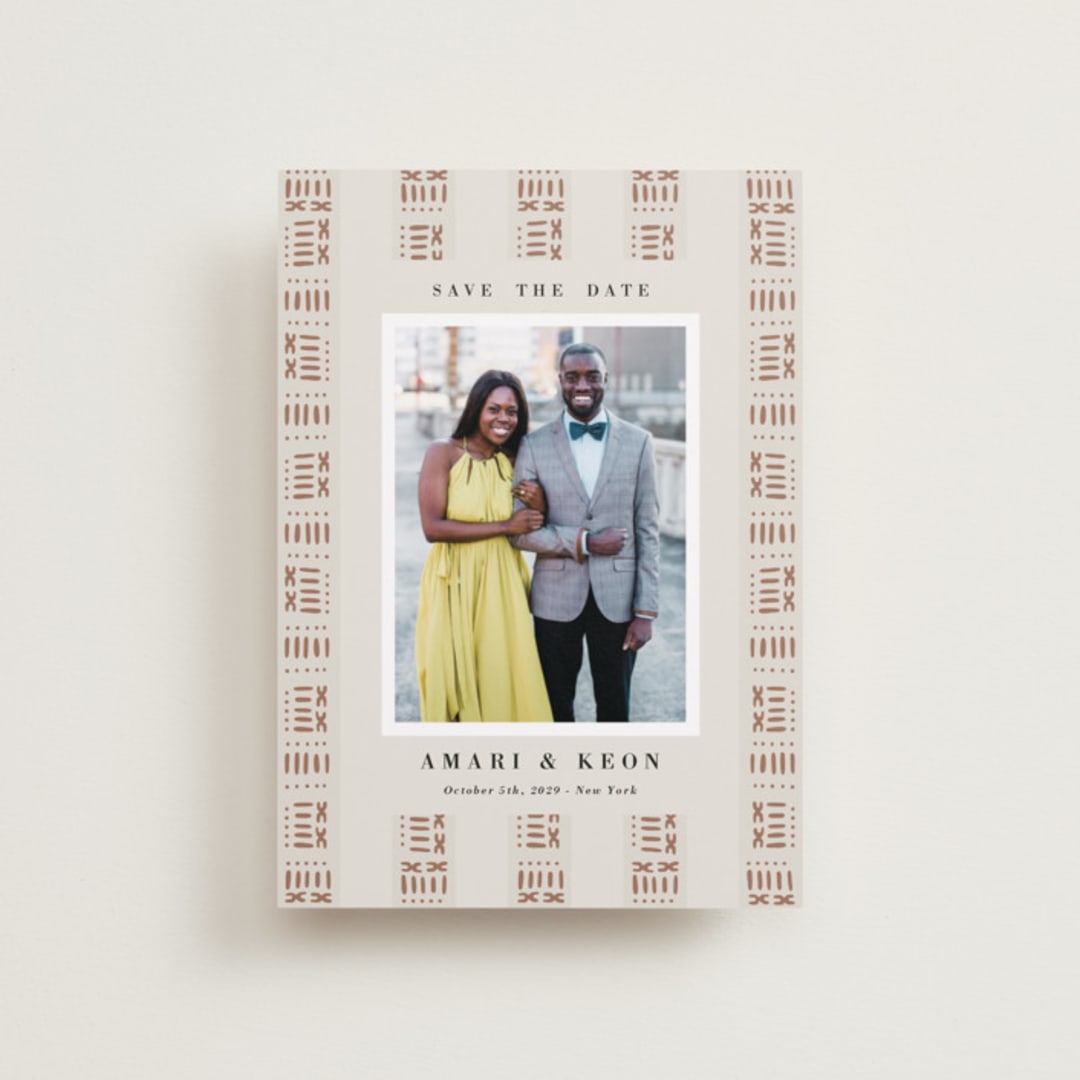 "Amari" - Save the Dates in Ivory by Oma N. Ramkhelawan - Front