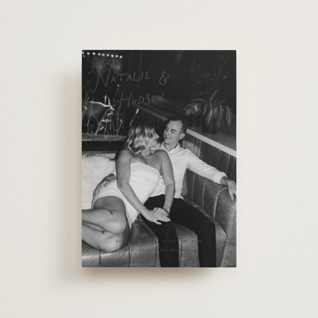 "Lovers" - Save the Dates in Buttercream by Pixel and Hank - Front