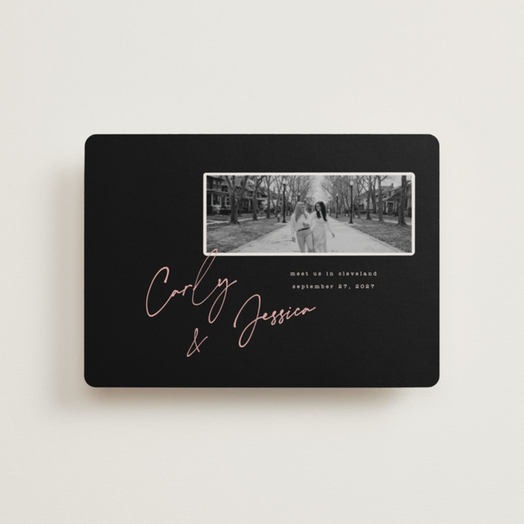 "Album Cover" - Save the Dates in Noir by Merian - Front