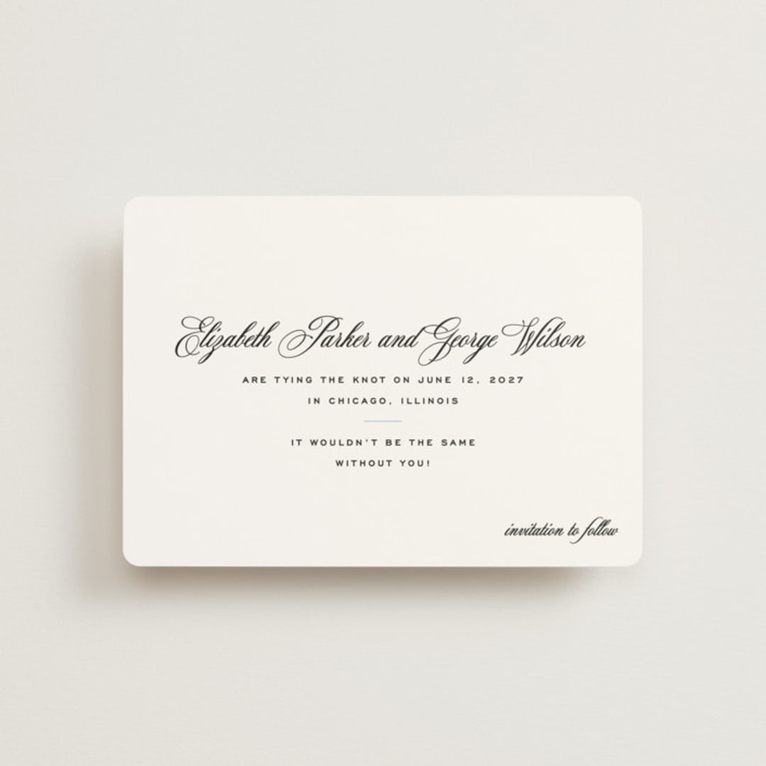 "Cannes" - Save the Dates in Pearl by Megan Davis - Front