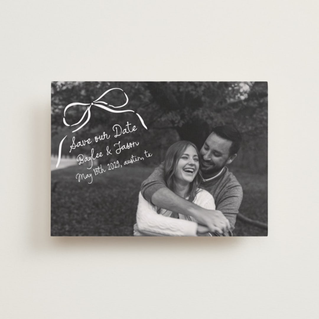 "Inkwoven" - Save the Dates in Pearl by Jelena Vuletic - Front