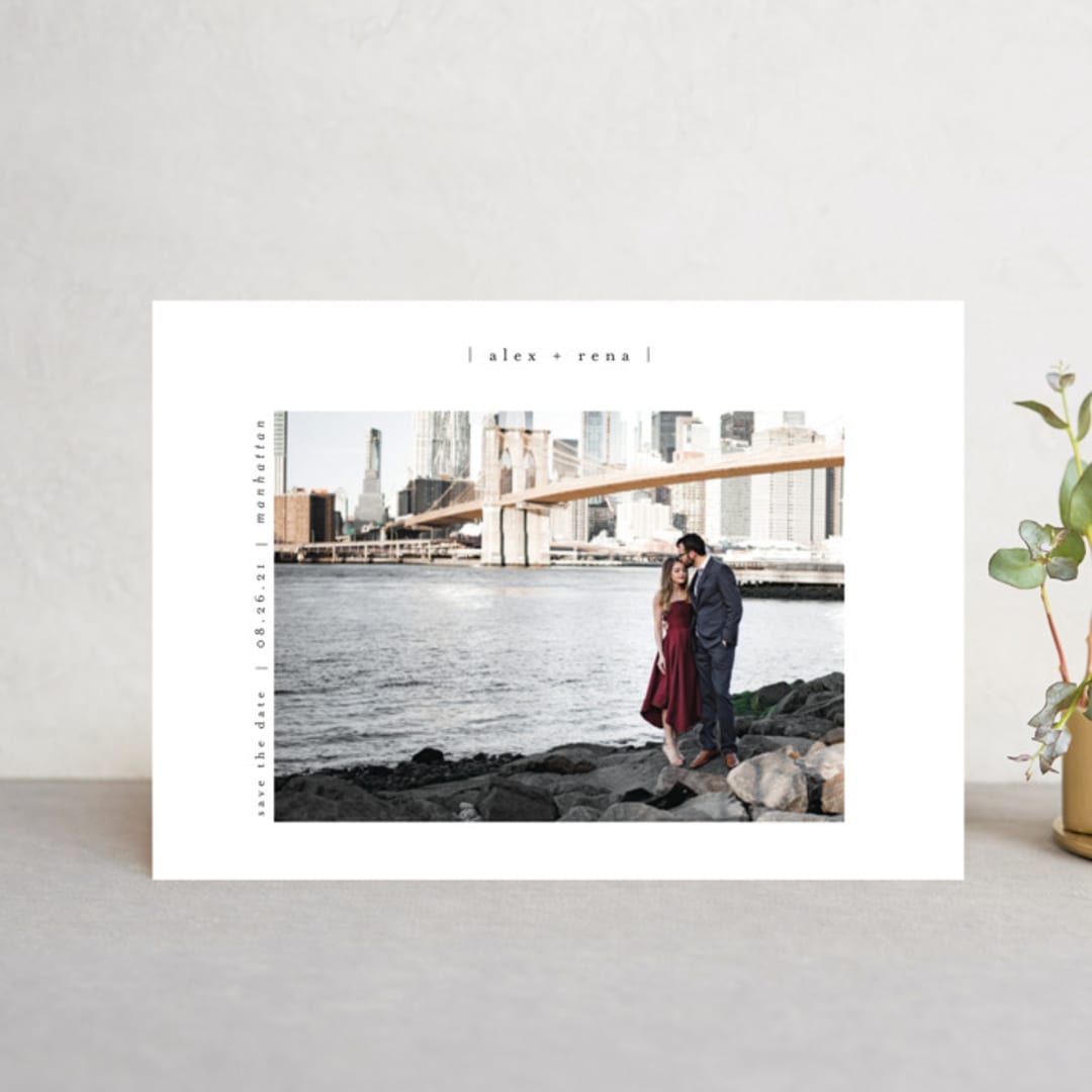 "Cityscape" - Save the Dates in Onyx by Faith Dorn - Front
