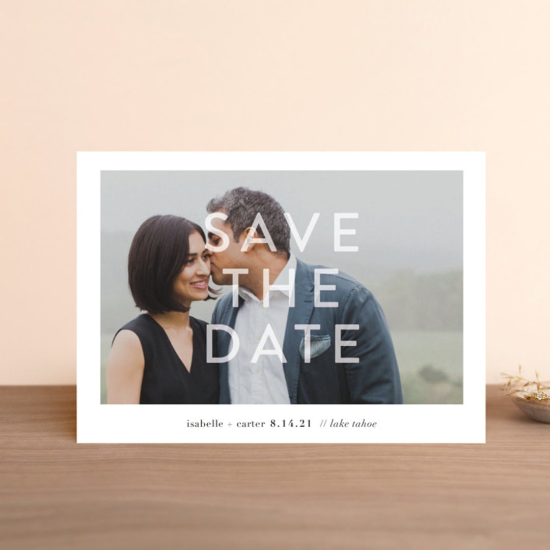 "You + Me" - Save the Dates in Snow by Robin Ott - Front