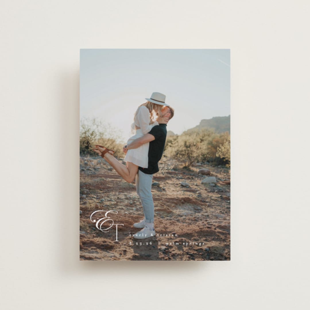 "Whispered" - Save the Dates in Quartz by Kristie Kern - Front