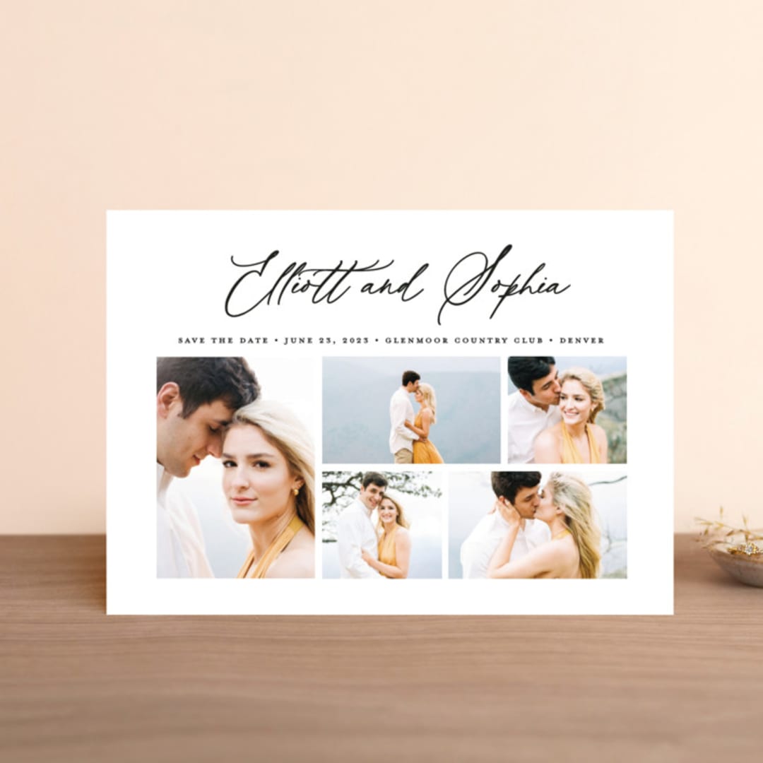 Sean Ragain simple grid Save the Date Petite Cards by Leah Ragain | Minted