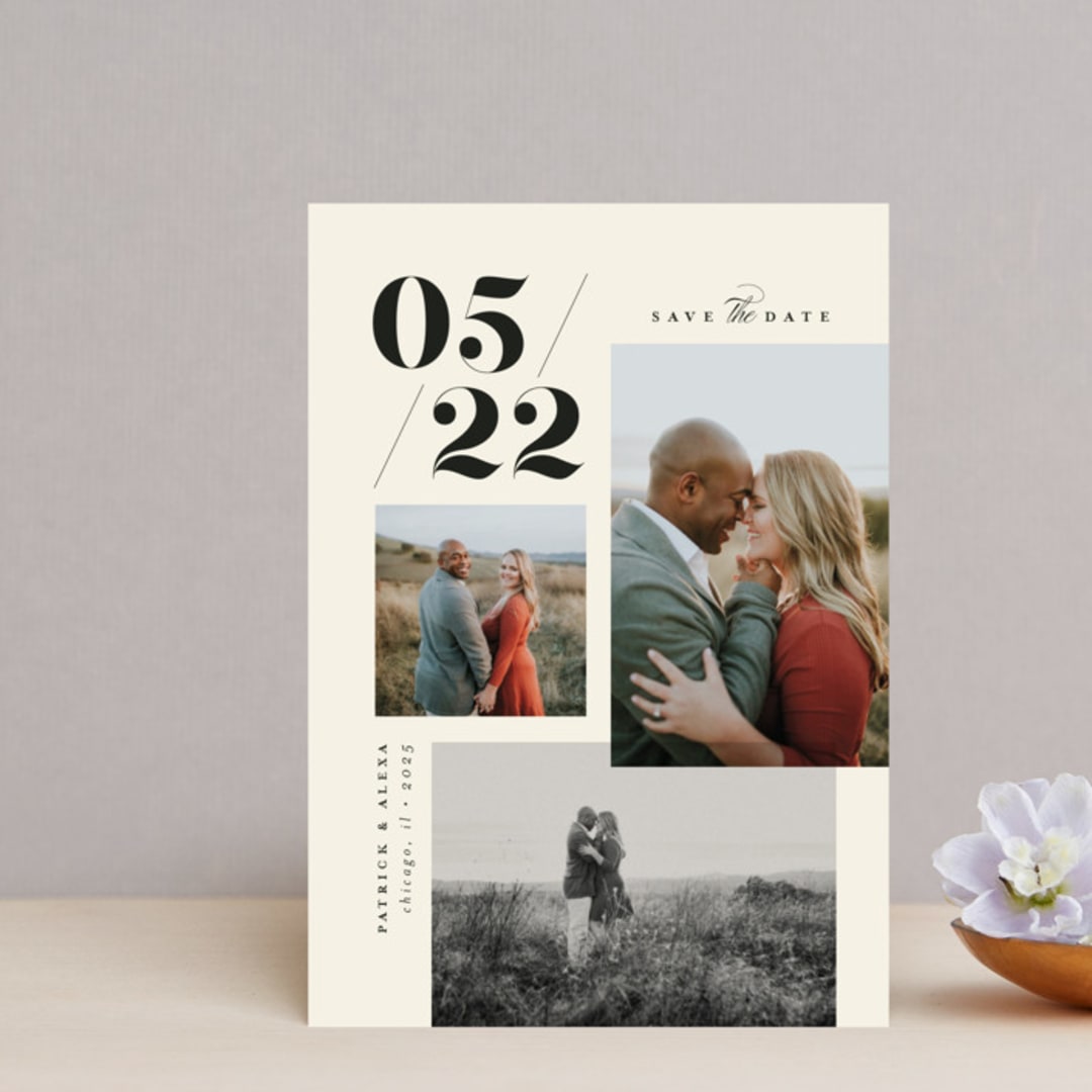 "Big Date" - Save the Dates in Ivory by Anastasia Makarova - Front