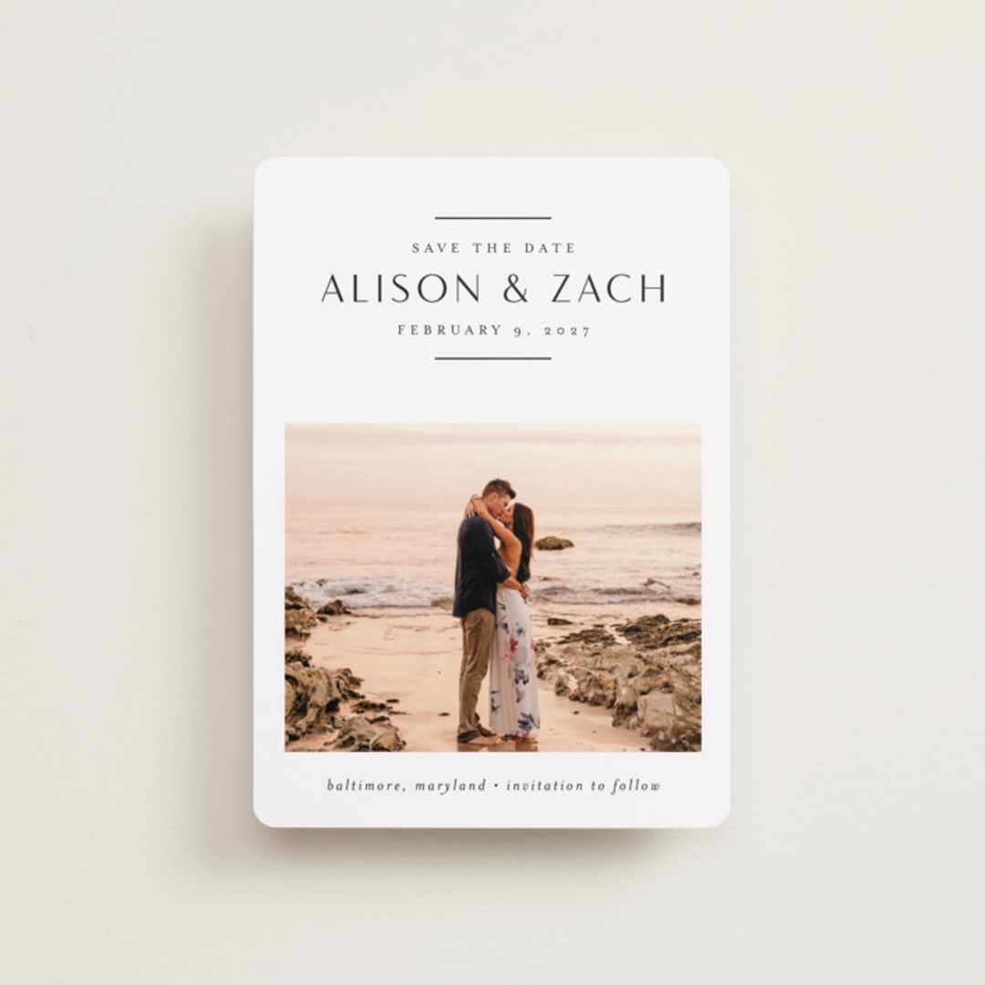 "Elegant Space" - Save the Dates in Sugar by Jessica Williams - Front