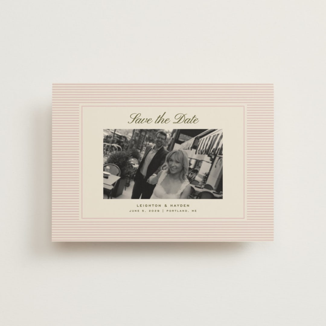 "hayden" - Save the Dates in Blush by Ellen Schlegelmilch - Front