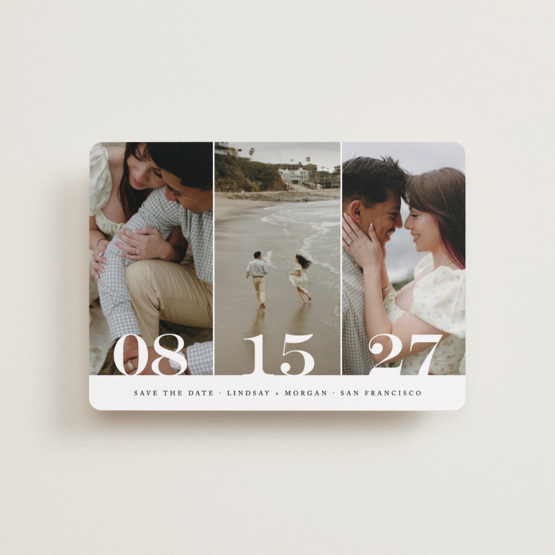 "Trio" - Save the Dates in Noir by Kimberly FitzSimons - Front