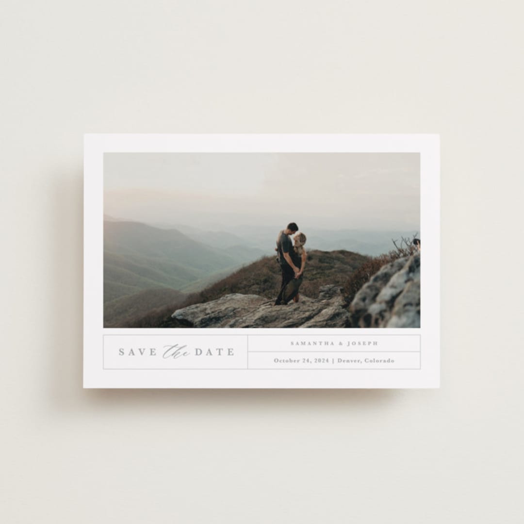 "simple grid" - Save the Dates in Fog by Kristen Smith - Front