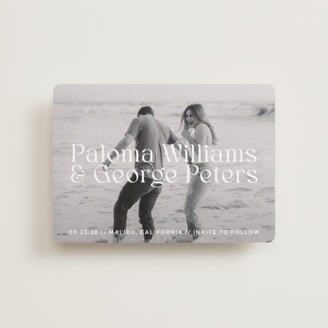 "Faded" - Save the Dates in Powder by Megan Davis - Front