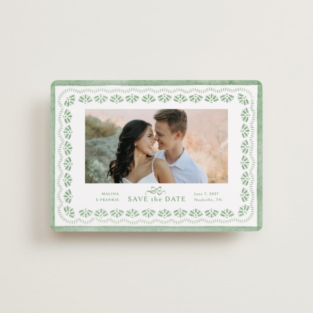 "Charming" - Save the Dates in Meadow by Melanie Kosuge - Front