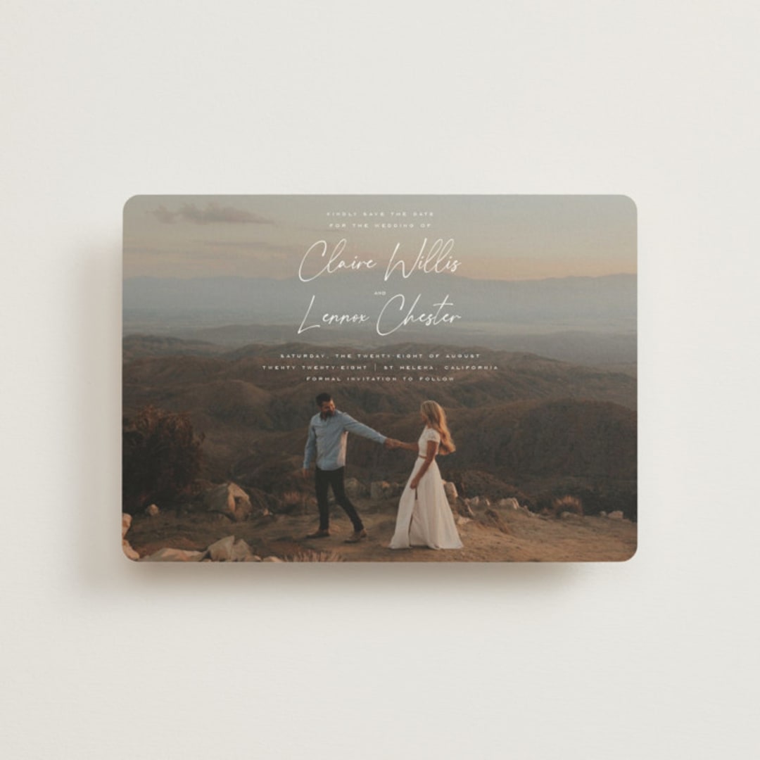"Full Photo" - Save the Dates in Chiffon by Orasie - Front
