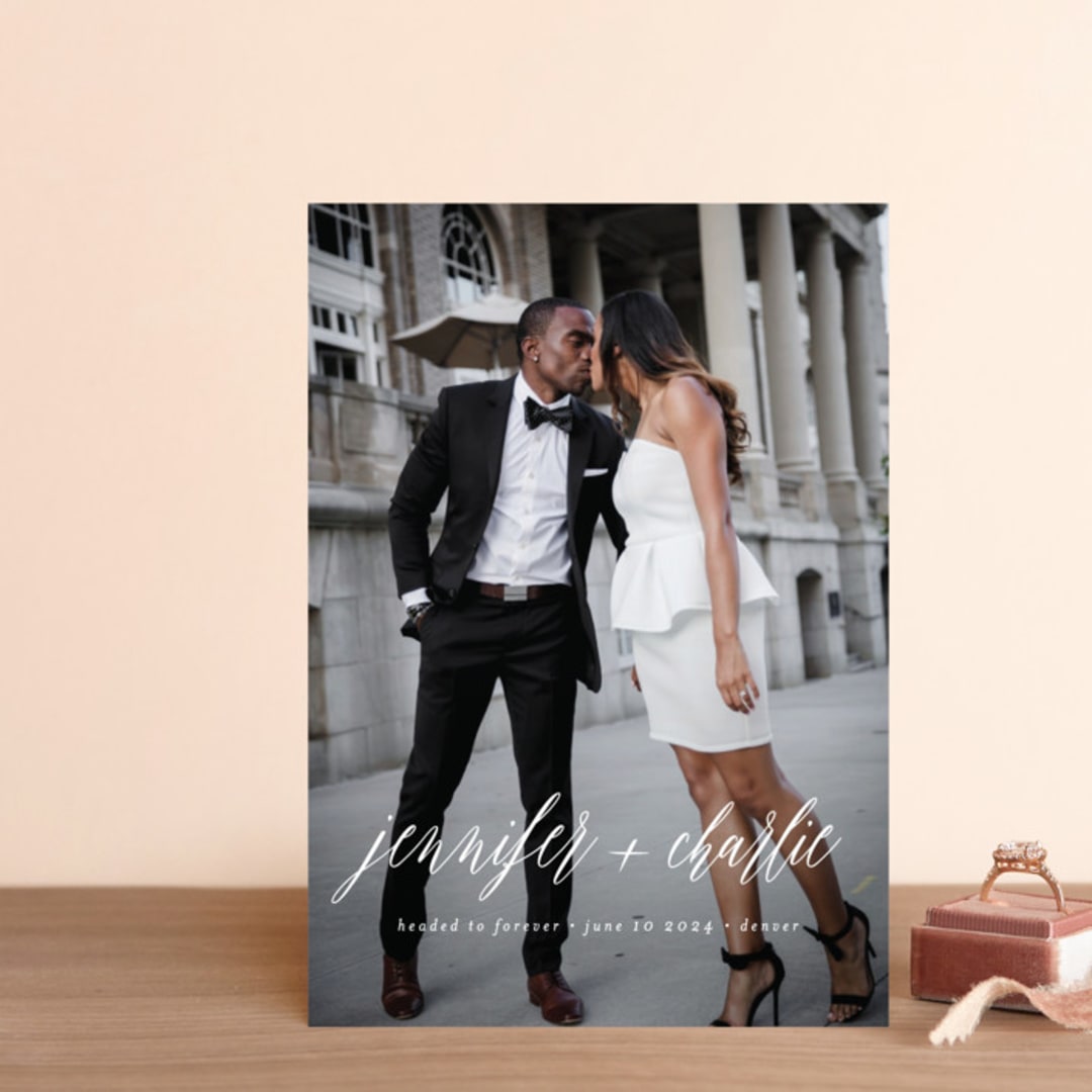 "Headed to Forever" - Save the Dates in Cloud by Susan Brown - Front