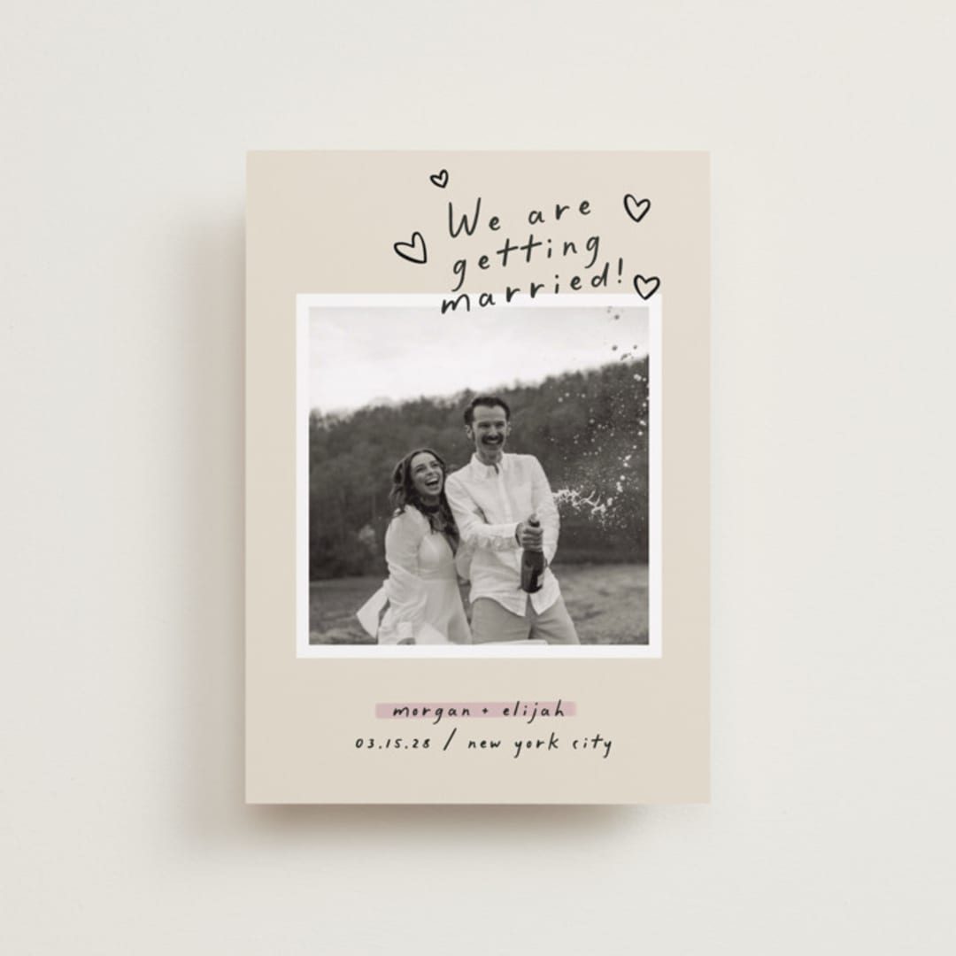 "Surprise!" - Save the Dates in Nero by Pati Cascino - Front