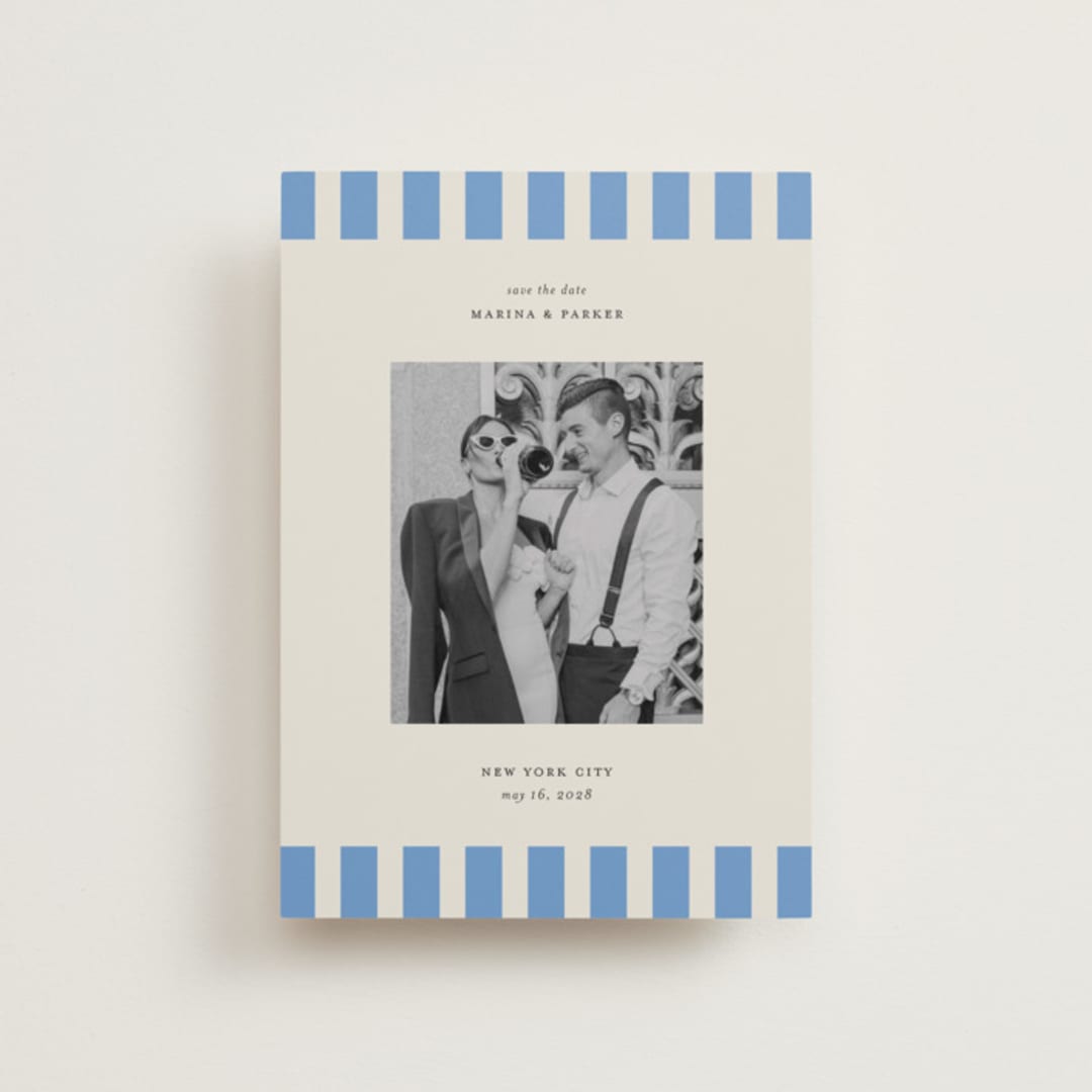 "Modern Border" - Save the Dates in Sky by Jackie Crawford - Front