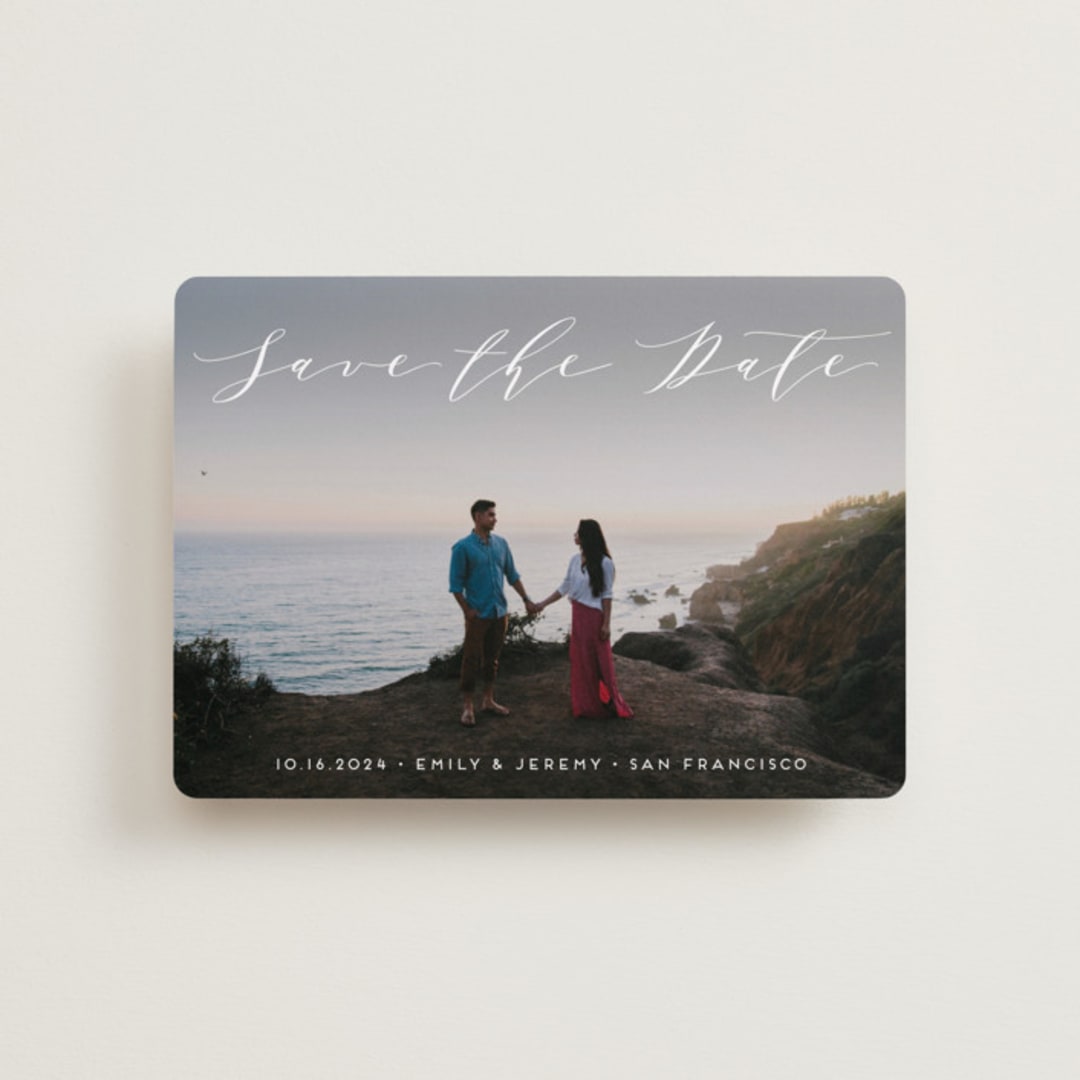 "Modern Elegance" - Save the Dates in Snow by Alexandra Dzh - Front